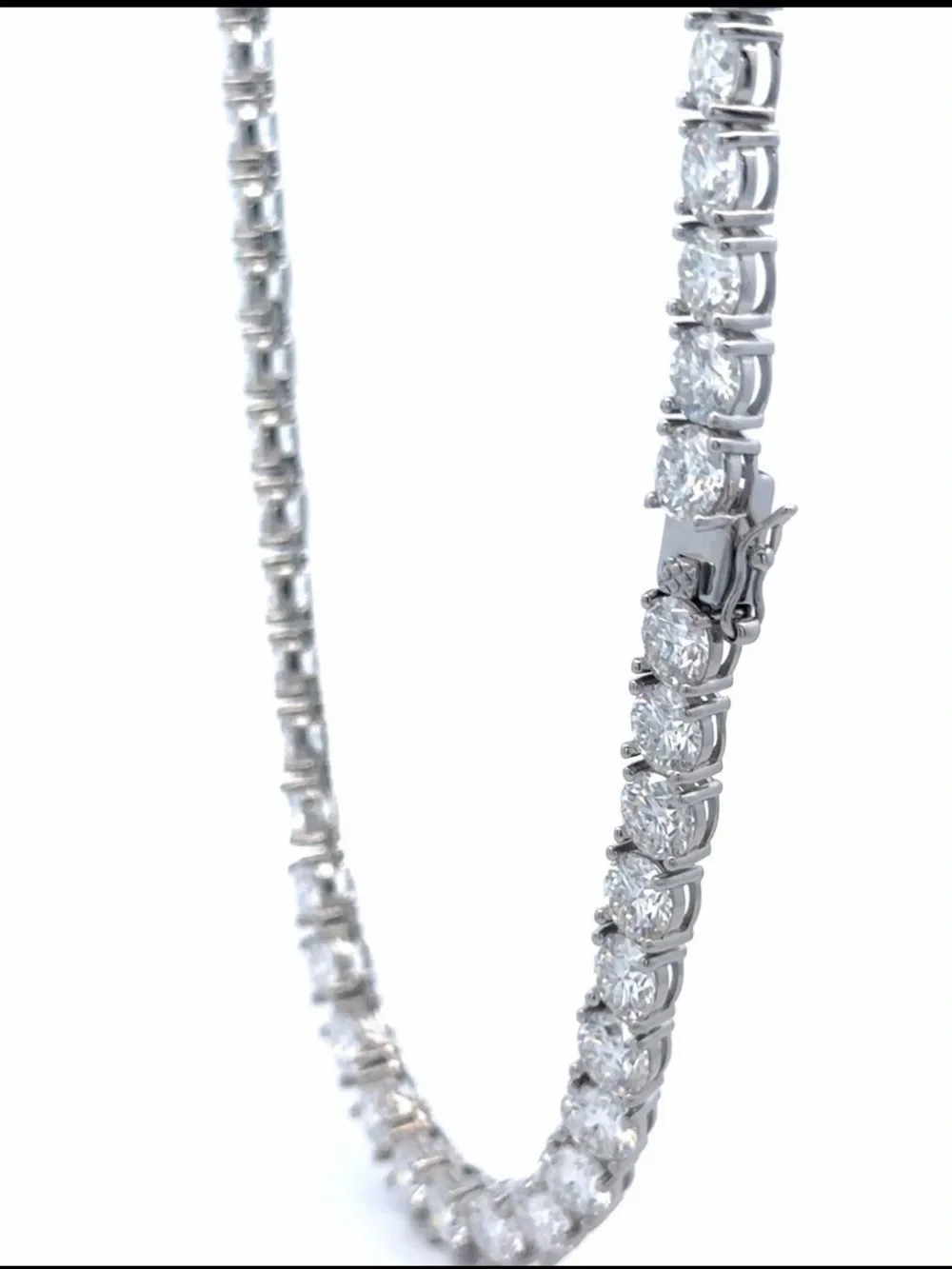 16” 3mm Real Moissanite Tennis Chain 925 Silver Passes Diamond Tester Gift Box